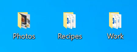 folders in Windows 10