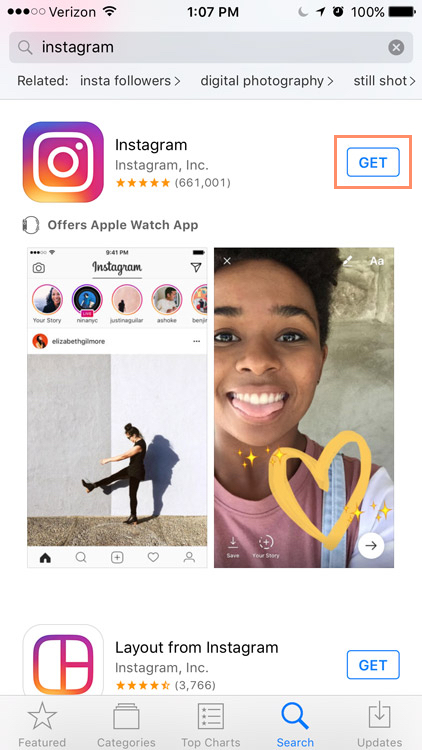 Instagram on the App Store