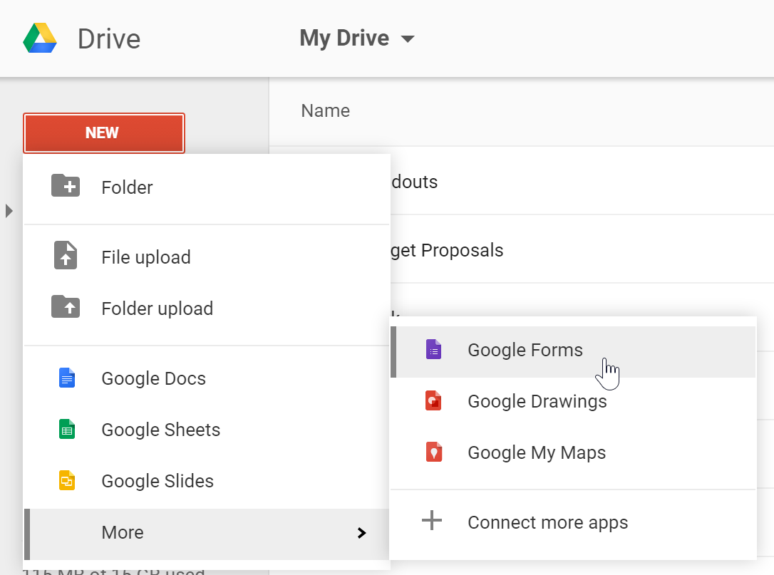 create google form