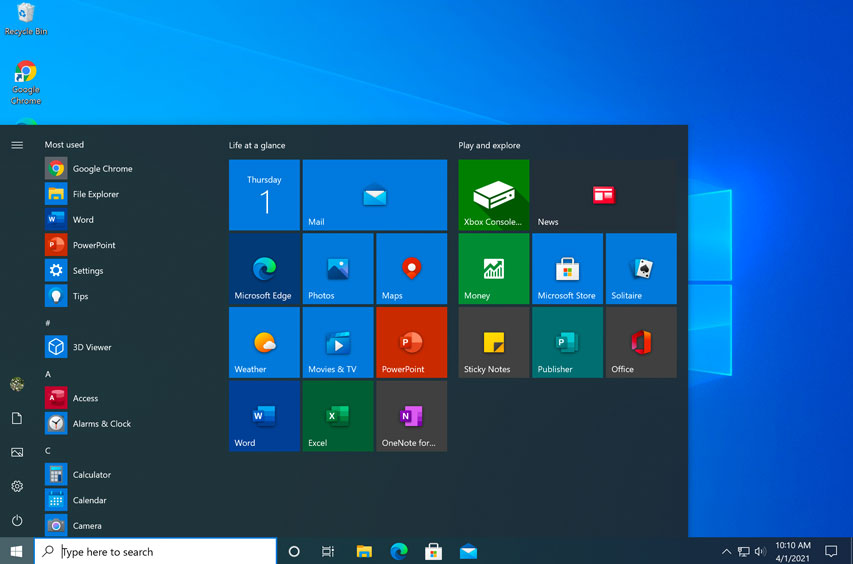 Caracteristici Windows 10