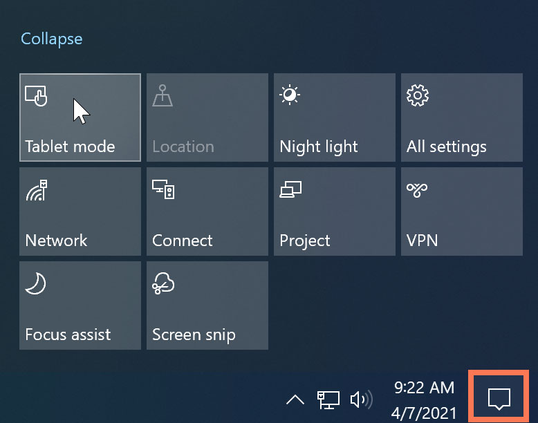 How to use Tablet mode in Windows 11