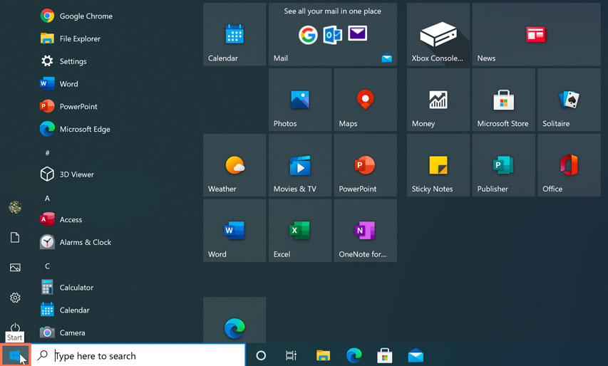 Start menu