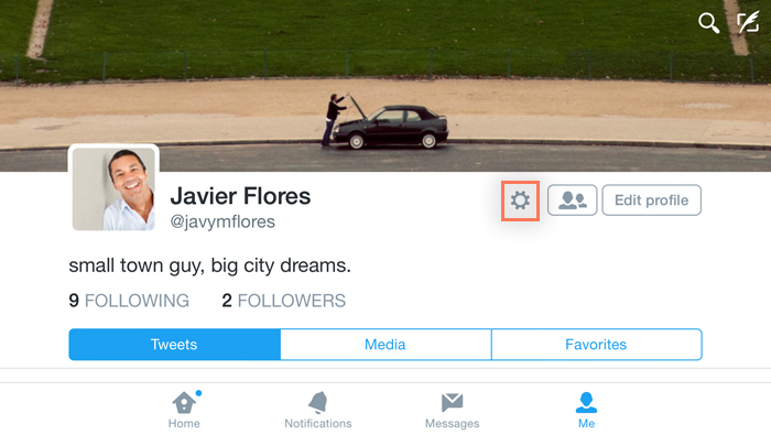 How to turn off Twitter notifications for profiles you manage