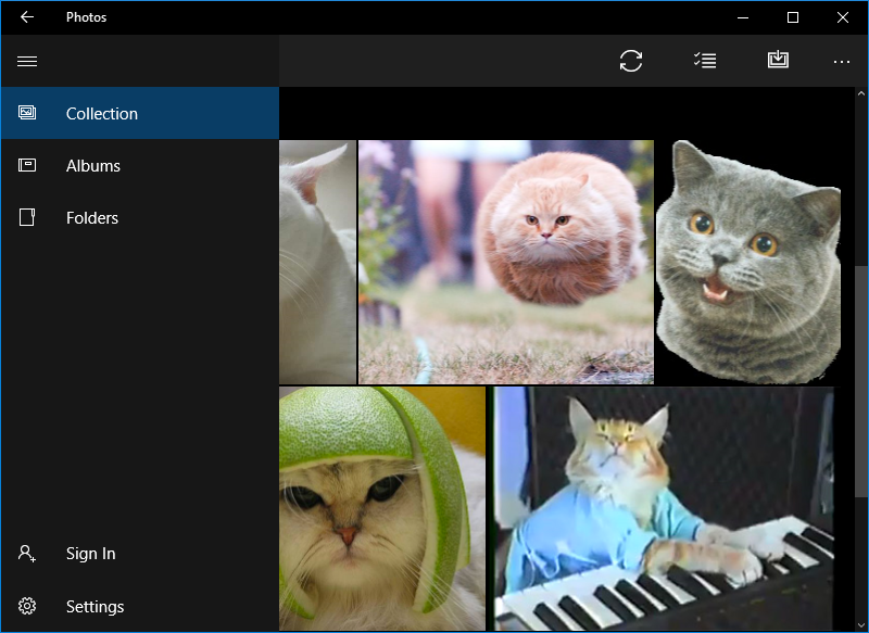 Bilder app i Windows 10