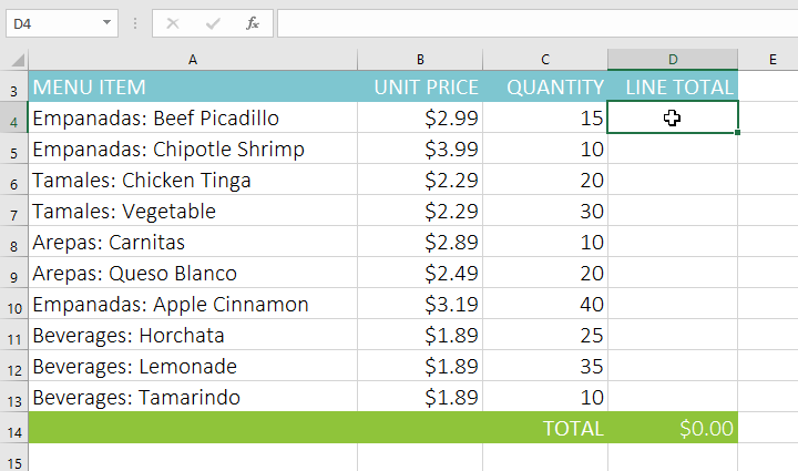 Excel 2016 Relative and Absolute Cell References