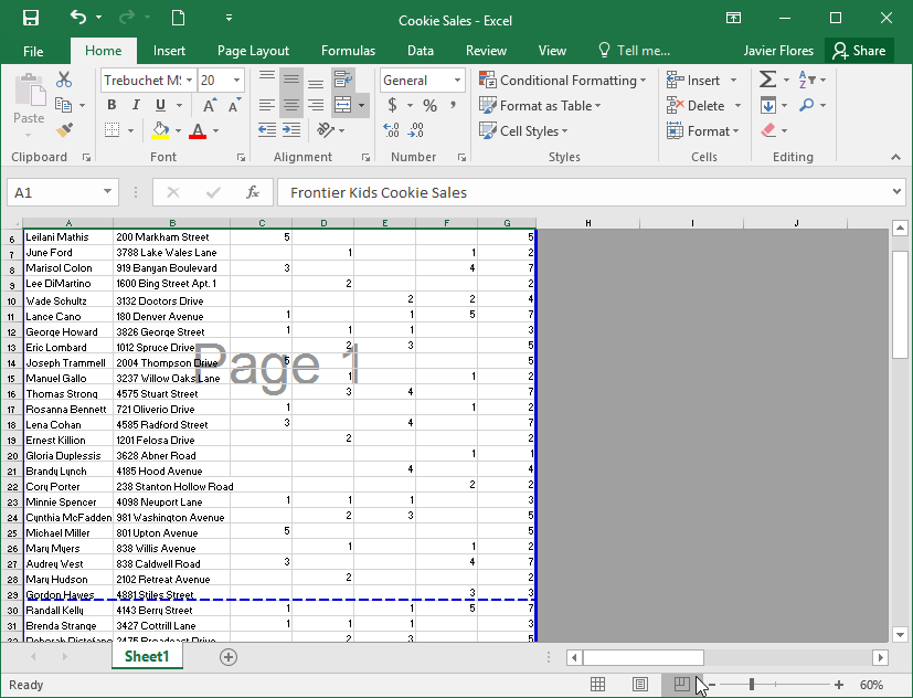 office excel 2016