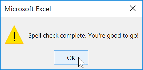 spell check in excel 2015 for mac