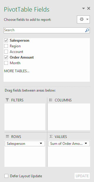 fields added to areas