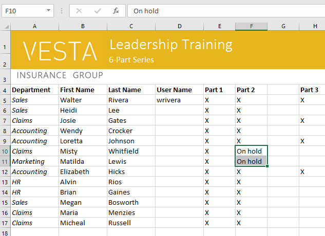 Excel 2016 Cell Basics