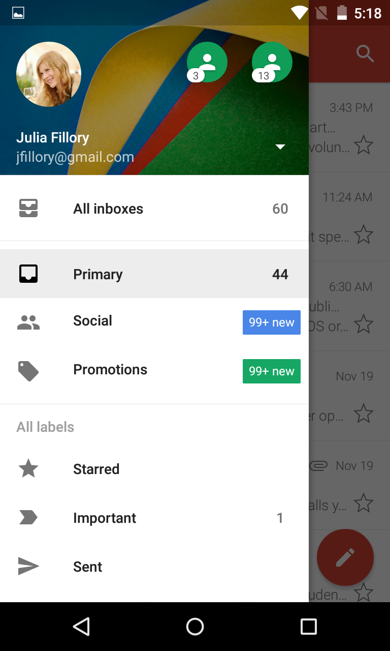 Android Basics: Getting Started with the Gmail App