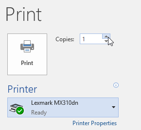 Selecting the number of copies