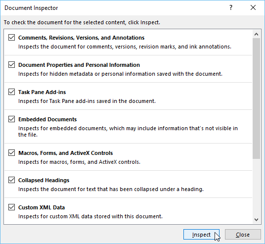 add custom document properties word 2016