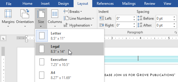 How To Change Paper Size In Word 2016 Barnes Unothouldits