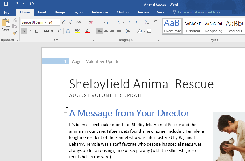 how to change style set in word