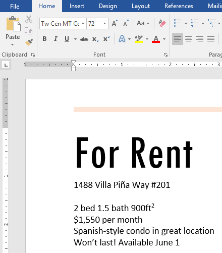 microsoft word font list