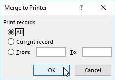 choosing which letters to print