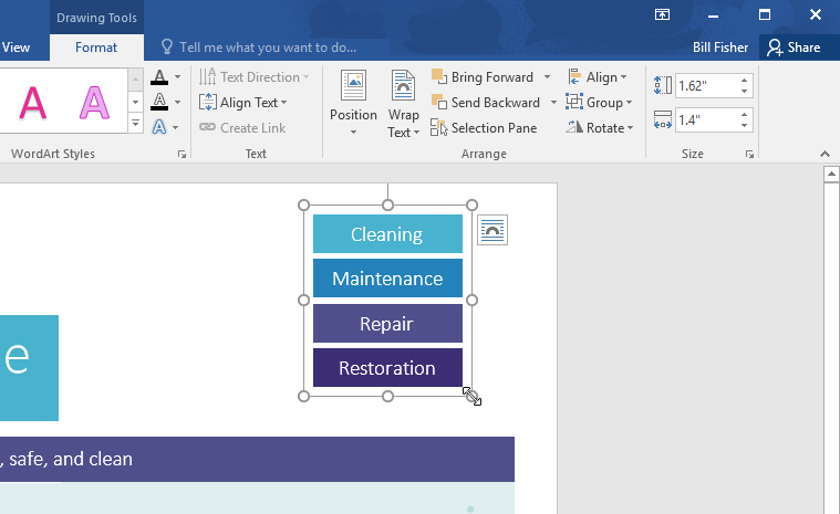 mac command for left align in word