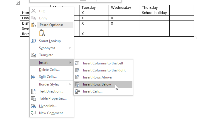 convert tabbed text to table word 2016