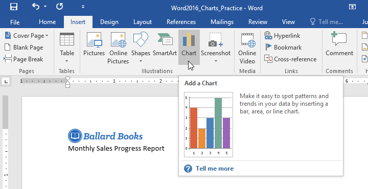 Insert Chart In Word