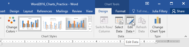 Word 2016 Charts