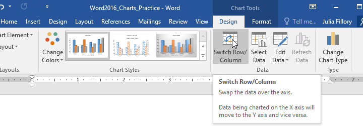 switching row/column