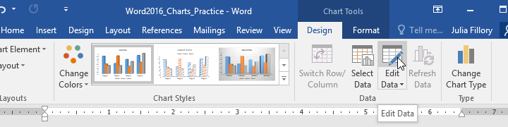 Charts In Word 2016