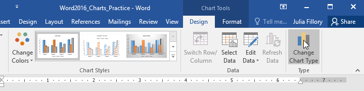 mengubah jenis grafik