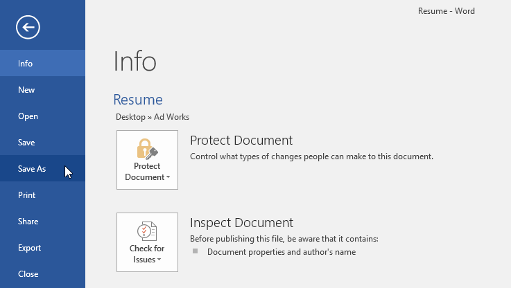 Save a document - Microsoft Support