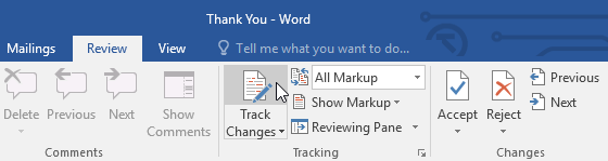 ms word reviewing pane