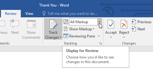 turn on show hide in word 2016