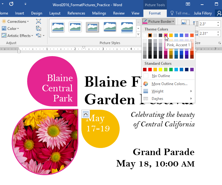 How to insert and adjust images in Microsoft Word