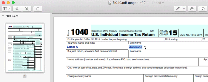 Mengedit PDF dengan kolom formulir