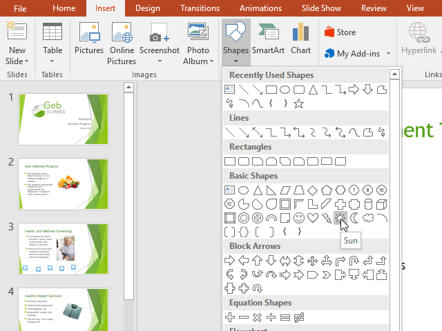 PowerPoint: Shapes