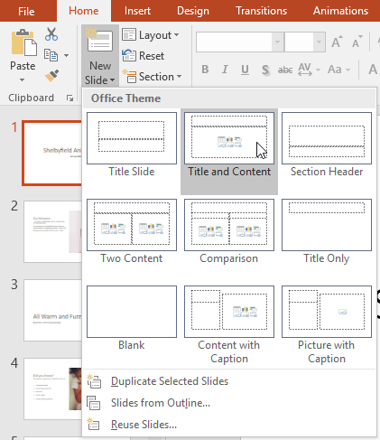 powerpoint 2016 page setup