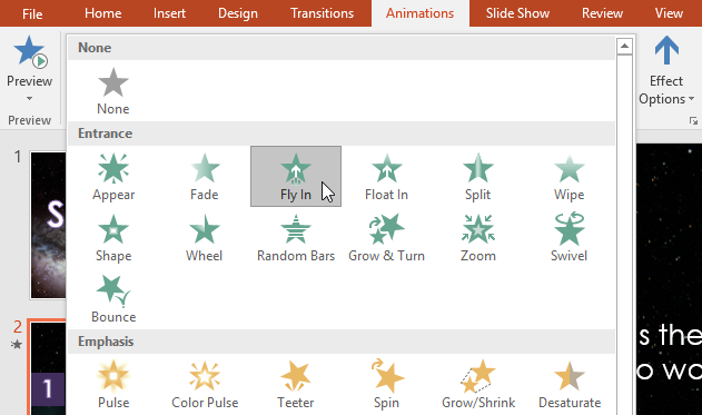 change animations aspect design powerpoint