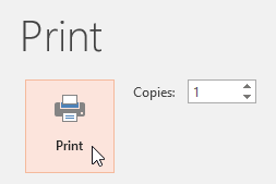 clicking the Print button