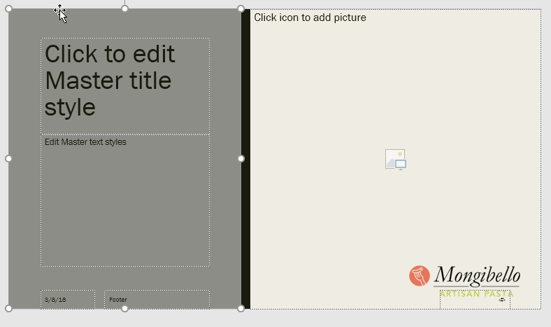 deleting a shape from the slide layout