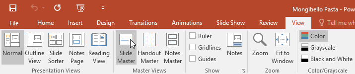 powerpoint resize master