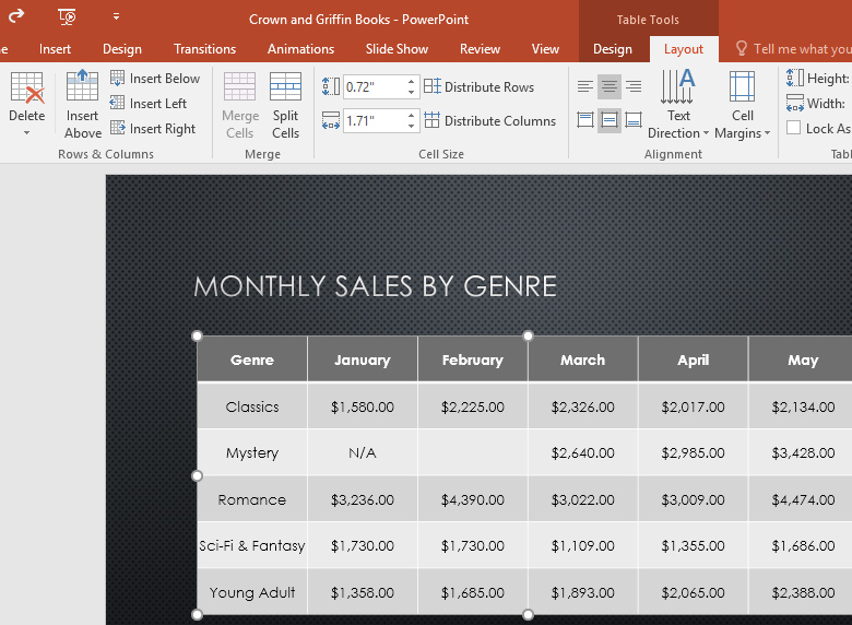 Powerpoint 2010 Working With Tables, How To Move Table In Powerpoint