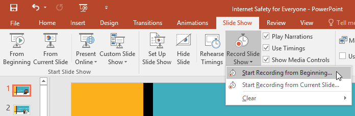 how to record presentation using powerpoint