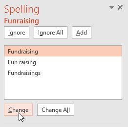 office 2016 spell check error