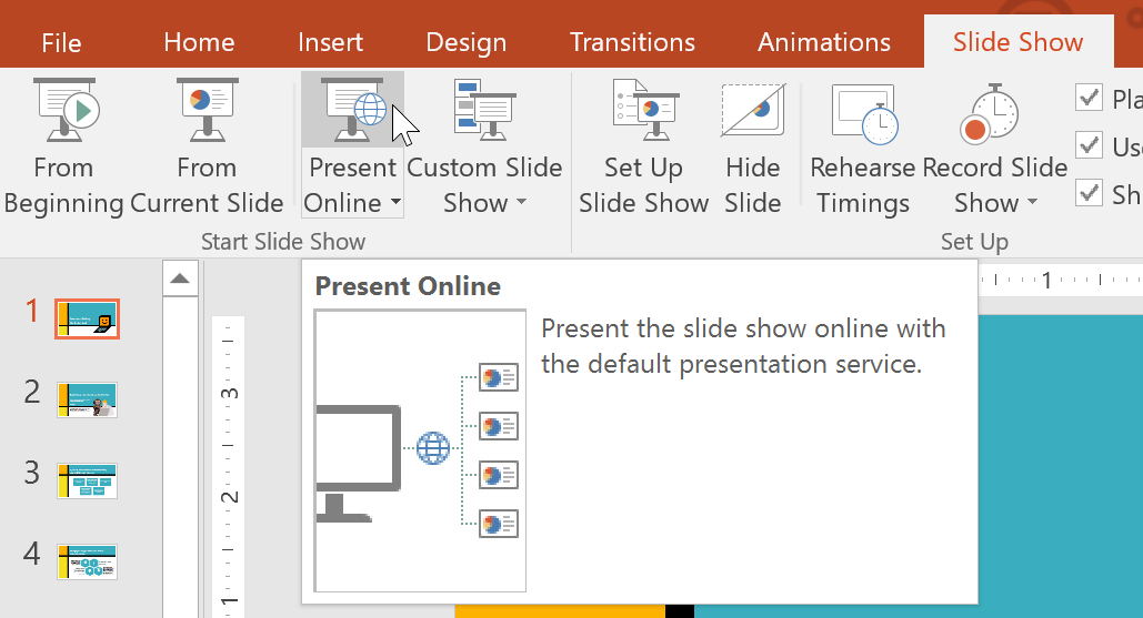 share presentation electronically in powerpoint