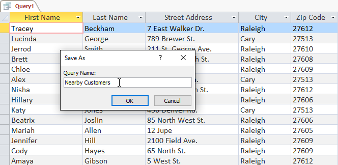 Query value