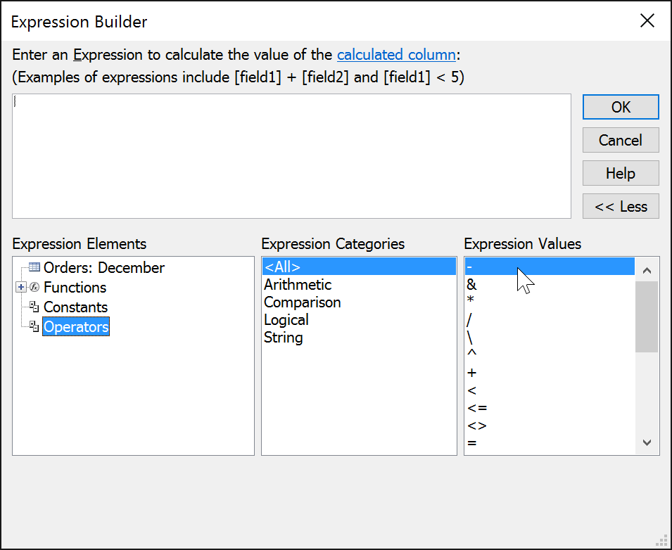 Expression value. Access 2016 calculated. Field in access. Run time calculation access. Dynamic include expression.