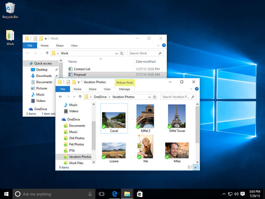 tampilan desktop pada Windows