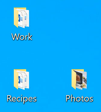 Folders on the desktop