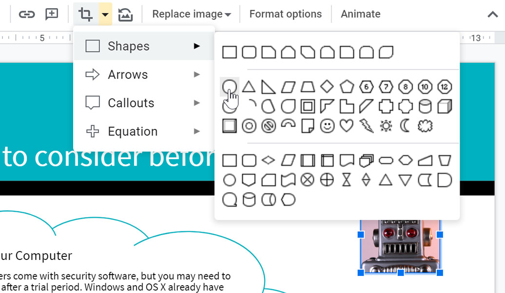 Featured image of post How Do I Crop A Picture Into A Circle In Google Docs - You can do some very basic image editing in google docs.