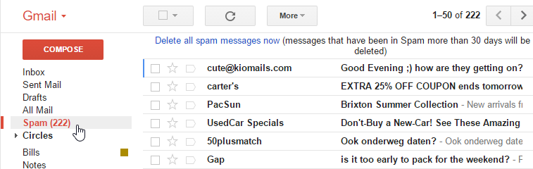 school folder factory spam email