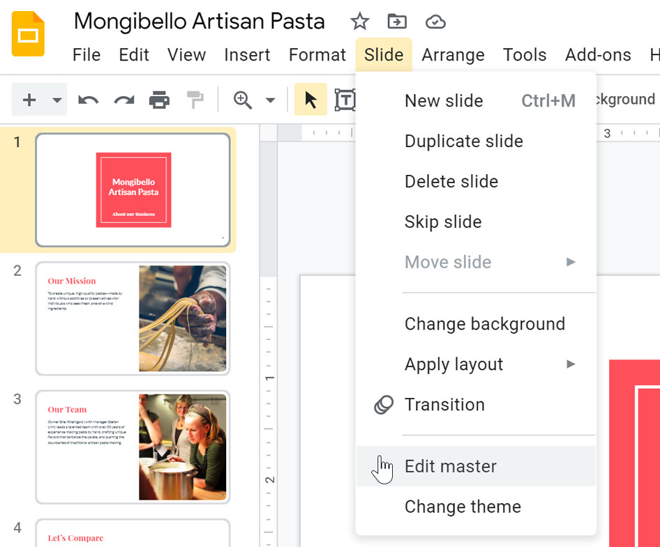 Google Slides: Editing Master Slides and Layouts