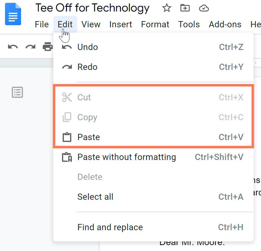 Google Docs Text Basics